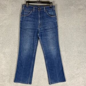 Vintage Levi's Movin On SF 207‎ Jeans Womens 32x32 Blue Straight Leg Flare Rare
